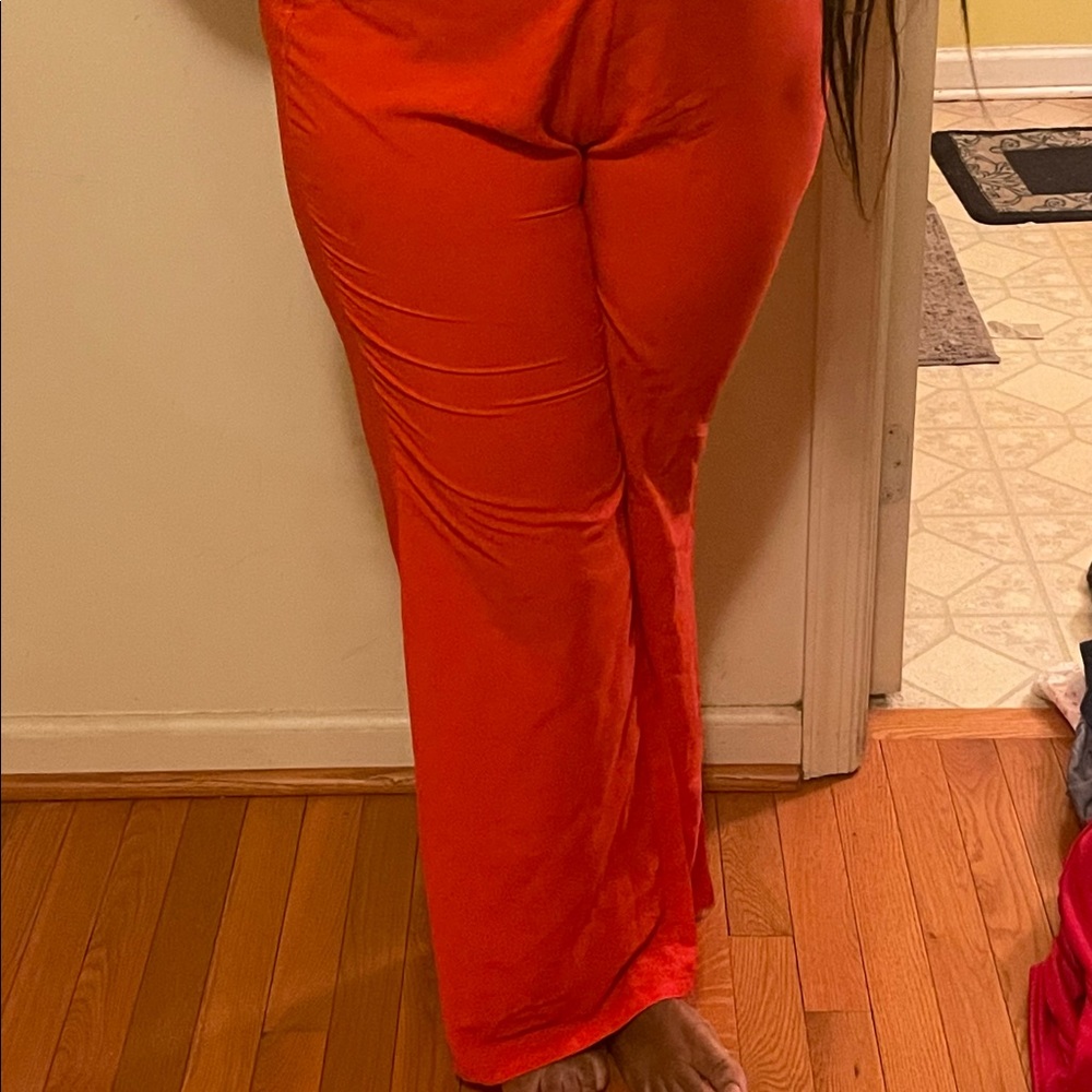 Flat red  pants